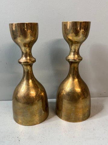 Kandelaar Vintage messing kandelaars – Scandinavisch design
