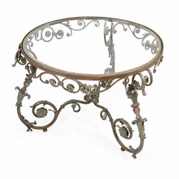 Salontafel - Metaal, Glas - Belle Époque