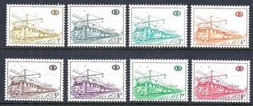 Belgique 1968 - spoorwegreeks locomotives - OBP/COB