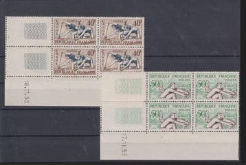 Frankrijk 1953 - Serie Olympische Spelen van Helsinki, Gestempeld
