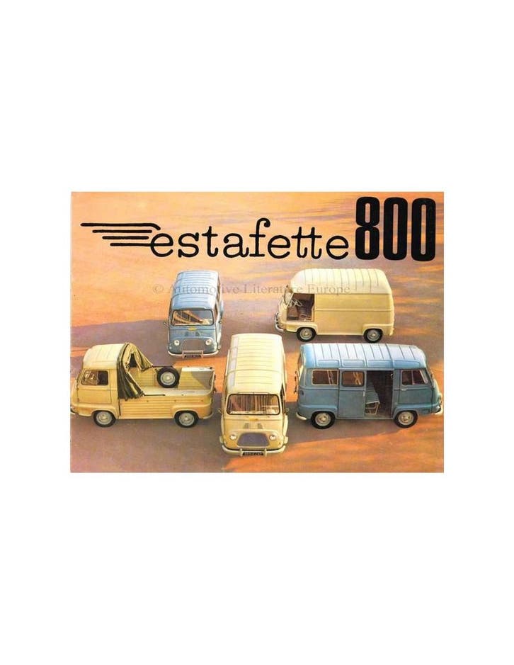 1970 RENAULT ESTAFETTE 800 BROCHURE NEDERLANDS, Livres, Autos | Brochures & Magazines