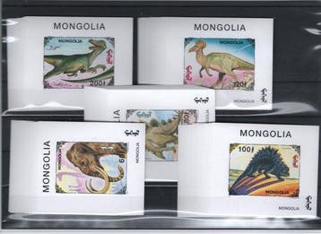 Mongolie 1994 - Mongolie dinosaures x20, Gestempeld