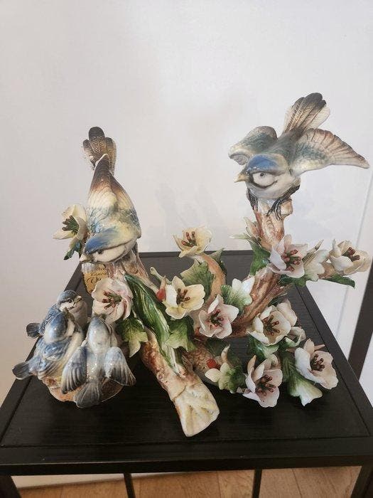 Capodimonte, Visconti Mollica - Figurine - Vogels op tak met, Antiek en Kunst, Antiek | Glaswerk en Kristal