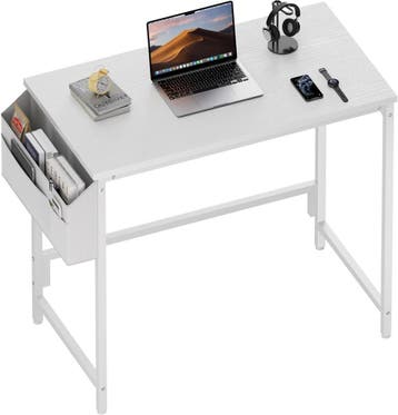 Bureau - Computertafel - Computerbureau - 80x40 cm - Wit - H, Verzenden, Nieuw