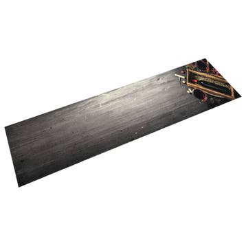 vidaXL Keukenmat wasbaar wijnflesprint 60x300 cm fluweel, Verzenden, Nieuw