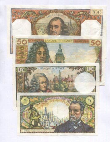 France. - 4 Banknotes - 1967/1968 (Sans prix de réserve)