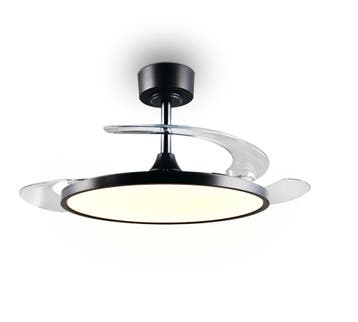 Trio KASFJORD VENTILATOR plafondlamp | LED | mat zwart | Ø 1, Verzenden, Nieuw