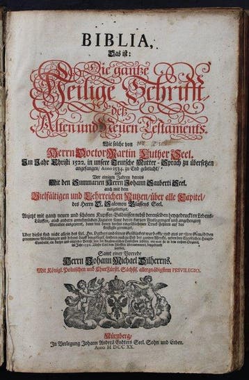 Biblia Das ist: Die gantze Heilige Schrifft dess Alten und