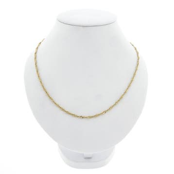 Gouden gedraaide schakelketting, Ophalen of Verzenden, Gebruikt, Goud, Goud