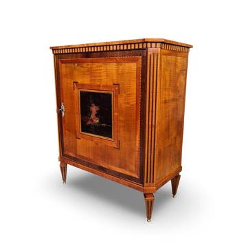Kast - Sycamore, Amaranth, Satijnhout - Mooi klein formaat, Antiek en Kunst