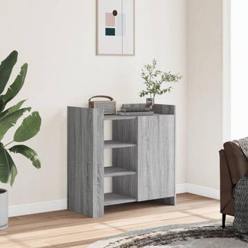vidaXL Dressoir 73,5x35x75 cm bewerkt hout grijs sonoma, Verzenden