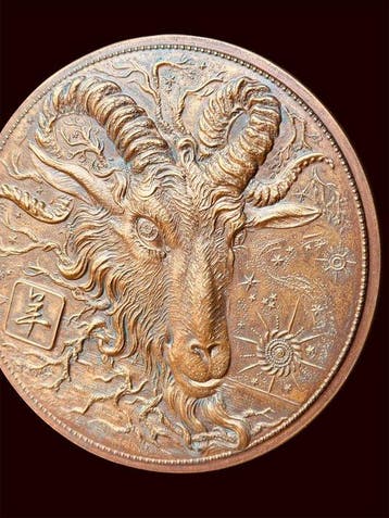 Amulette en bronze représentant un animal de zodiaque - XXe