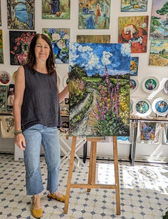 Angela Guchko - Entre campos e sonhos, Antiquités & Art, Art | Peinture | Moderne