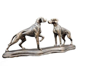 Statue, (XL) Iron Dogs 48.5cm - 21 cm - Fer - 2026