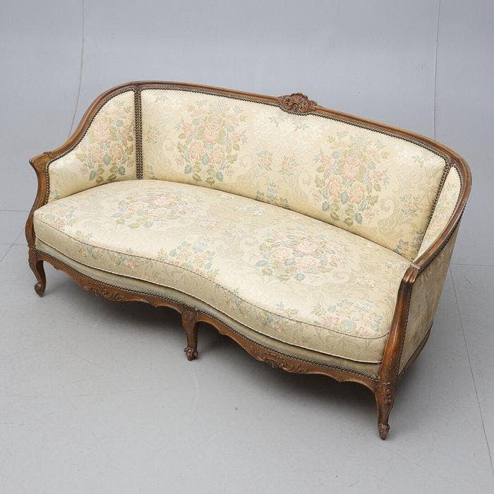 Sofa - Hout, Textiel, Antiquités & Art, Curiosités & Brocante