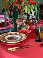 Nappe rouge intense pour tables larges 2,70 x 1,80 - Nappe -