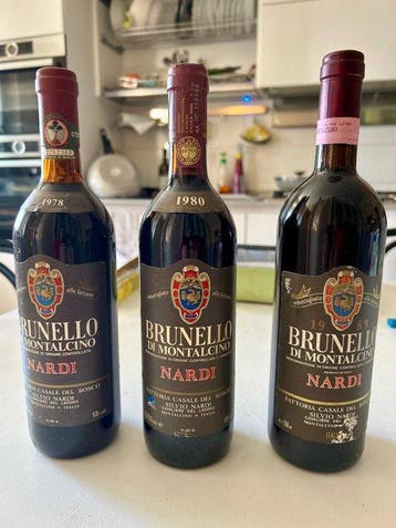 1978 , 1980 & 1989 Silvio Nardi - Brunello di Montalcino - 3, Nieuw