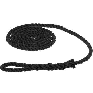 10mm x 2m Fenderlijn met Lus 3-Strengs Polyester Zwart, Watersport en Boten, Ophalen of Verzenden, Nieuw