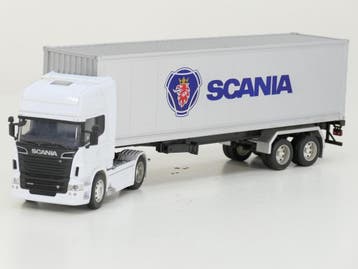 Schaal 1:32 Welly Scania R730 trekker met trailer #9371, Ophalen of Verzenden, Gebruikt