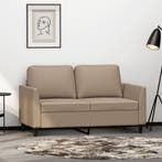 vidaXL Tweezitsbank 120 cm kunstleer cappuccinokleurig, Verzenden