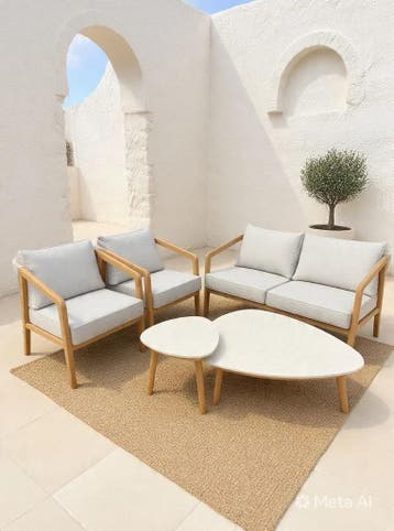Luxe Loungeset aluminium met weersbestendige kussens 140x..., Ophalen of Verzenden, Nieuw