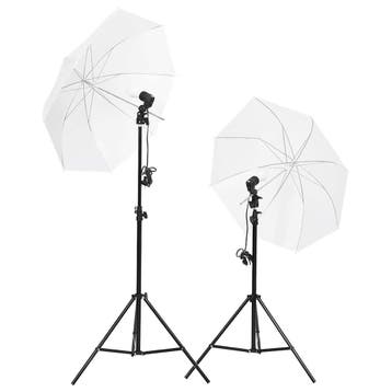 vidaXL Studioverlichtingsset met statieven en paraplus, Verzenden, Nieuw