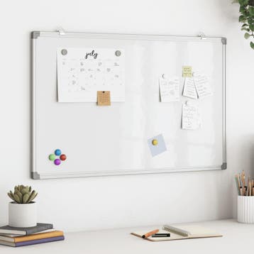 vidaXL Whiteboard magnetisch 80x50x1,7 cm aluminium, Verzenden