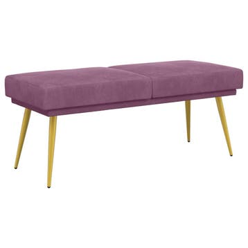 vidaXL Dubbel-laags bank Paars 120 x 45 x 46 cm Fluweel, Verzenden