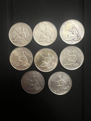 Italië. Lotto di 8 monete da 500 Lire 1961 1° Centenario