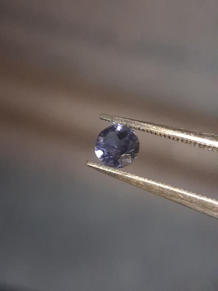 Natural Iolite - 0.220 ct - round - unheated - bluish violet, Bijoux, Sacs & Beauté, Accessoires Autre, Envoi