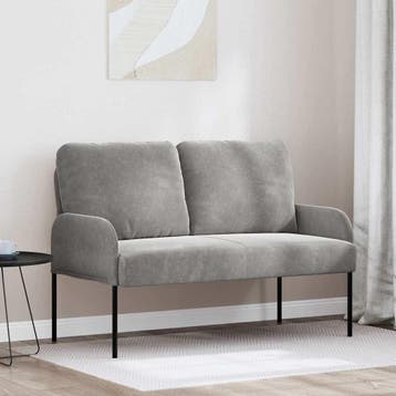 vidaXL bank / zetelen met kussen 110cm Lichtgrijs Multiplex, Verzenden, Nieuw