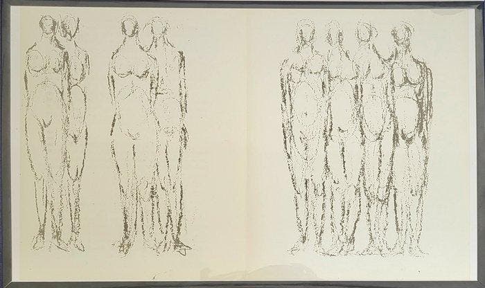 Raoul Ubac (1910-1985) - Deux grandes lithographies, Antiquités & Art, Antiquités | Autres Antiquités