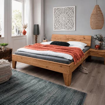 Forestales Clintwood Massief Eiken Houten Bed - 160 x 220, Nieuw
