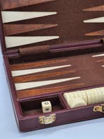Speeltafel - Backgammon-koffer – kunstleder met speelstukken