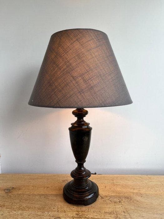Tafellamp - Baluster tafellamp - Metaal - Donker bruin/zwart, Antiek en Kunst, Curiosa en Brocante