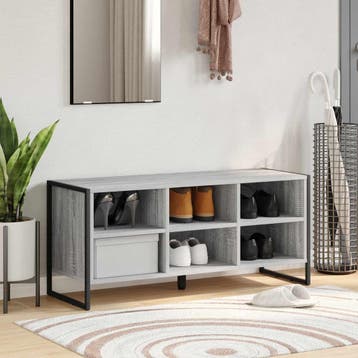 vidaXL Schoenenkast Grijs Sonoma 100 x 35 x 44 cm Bewerkt, Verzenden, Nieuw