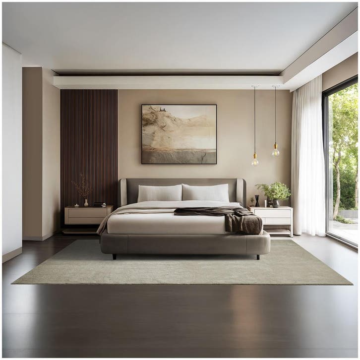 Kortpolig vloerkleed Soft Zone - 200 x 290 cm, zandkleur, Huis en Inrichting, Stoffering | Tapijten en Vloerkleden, Verzenden