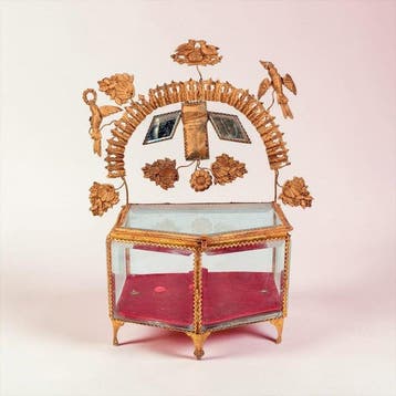 Krat - Napoleón III - Messing, Glas - Bruidsjuwelendoos