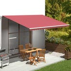vidaXL Vervangingsdoek voor luifel 5x3,5 m bordeauxrood, Verzenden, Nieuw