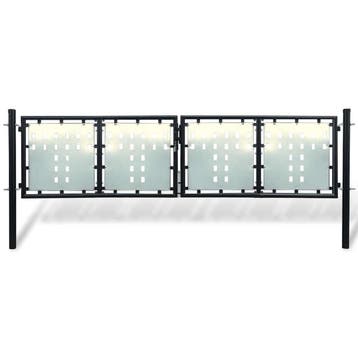 vidaXL Zwarte enkele deur schuttingpoort 300x75 cm, Verzenden, Nieuw