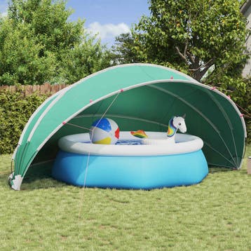 vidaXL Zwembadkoepel 500 x 500 x 236 cm 185T polyester met, Jardin & Terrasse, Verzenden