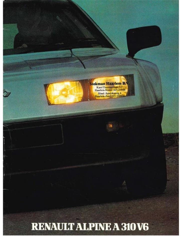 1983 ALPINE A310 V6 BROCHURE FRANS, Livres, Autos | Brochures & Magazines