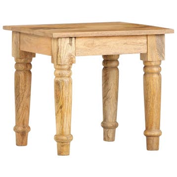 vidaXL Bijzettafel 43x43x40 cm massief mangohout, Huis en Inrichting, Verzenden, Nieuw