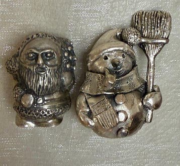 J. Gori - Beeldje - Snowman & Gnome - Florence Hallmarked