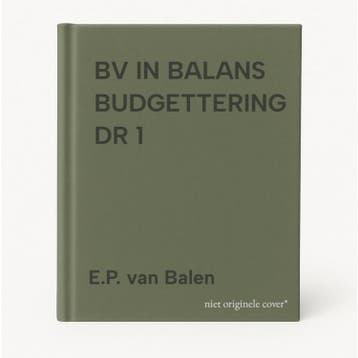 BV IN BALANS BUDGETTERING DR 1 9789042507609 E.P. van Balen, Verzenden, E.P. van Balen