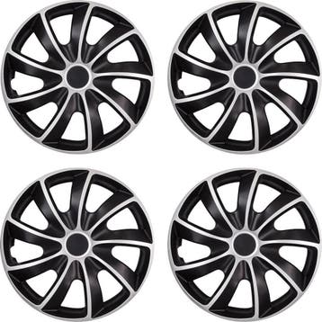 NRM QUAD BICOLOR wieldoppen 17  - Set van 4 stuk - Zwart, Verzenden, Nieuw