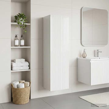 vidaXL Wandgemonteerde Badkamerkast Hoogglans Wit 33 x 34,5, Verzenden, Nieuw