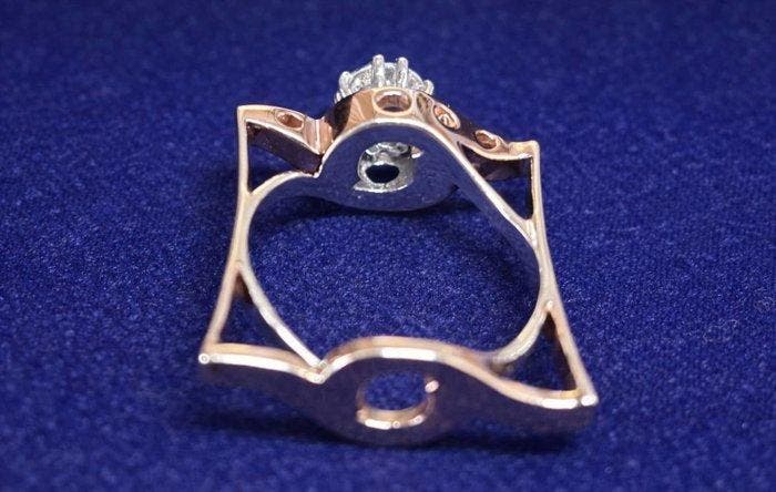 Zonder minimumprijs - Ring Zilver - 0.50ct. tw. Diamant, Handtassen en Accessoires, Ringen