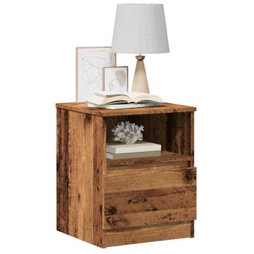 vidaXL Nachtkastjes 2 st 40x40x50 cm bewerkt hout oud, Verzenden, Nieuw