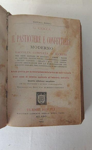 G. Ciocca - Pasticciere e Confettiere - 1923